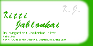 kitti jablonkai business card